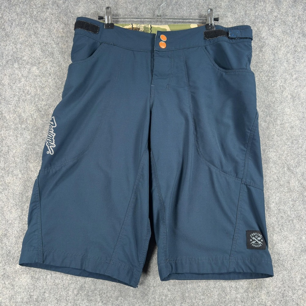 Troy Lee Designs Cycling Shorts Mens 32 Blue Skyline MTB Trail Bike Stretch